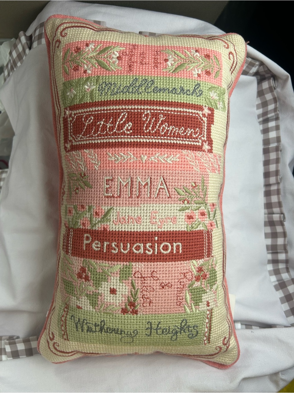 Vintage book pillow